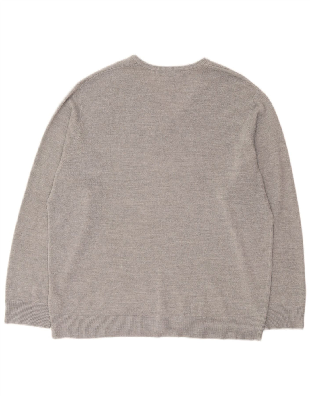 Marks & Spencer Herren-Pullover mit V-Ausschnitt, 2XL, graues Acryl