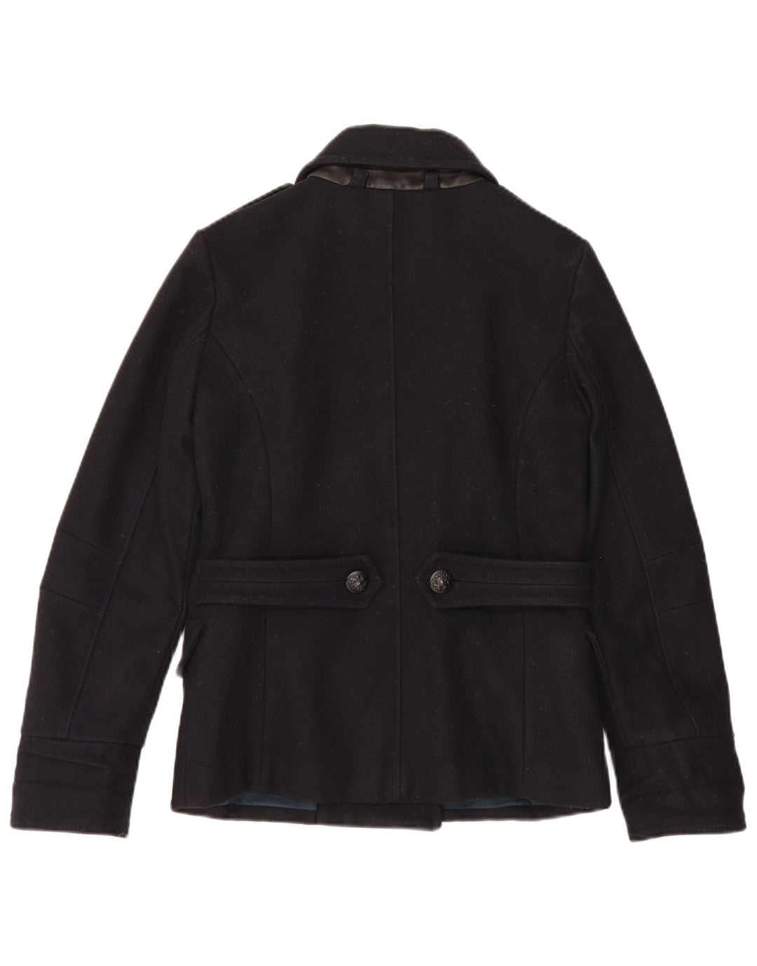 Massimo Rebecchi Damen Pea Coat IT 44 Mittelmarineblaue Wolle