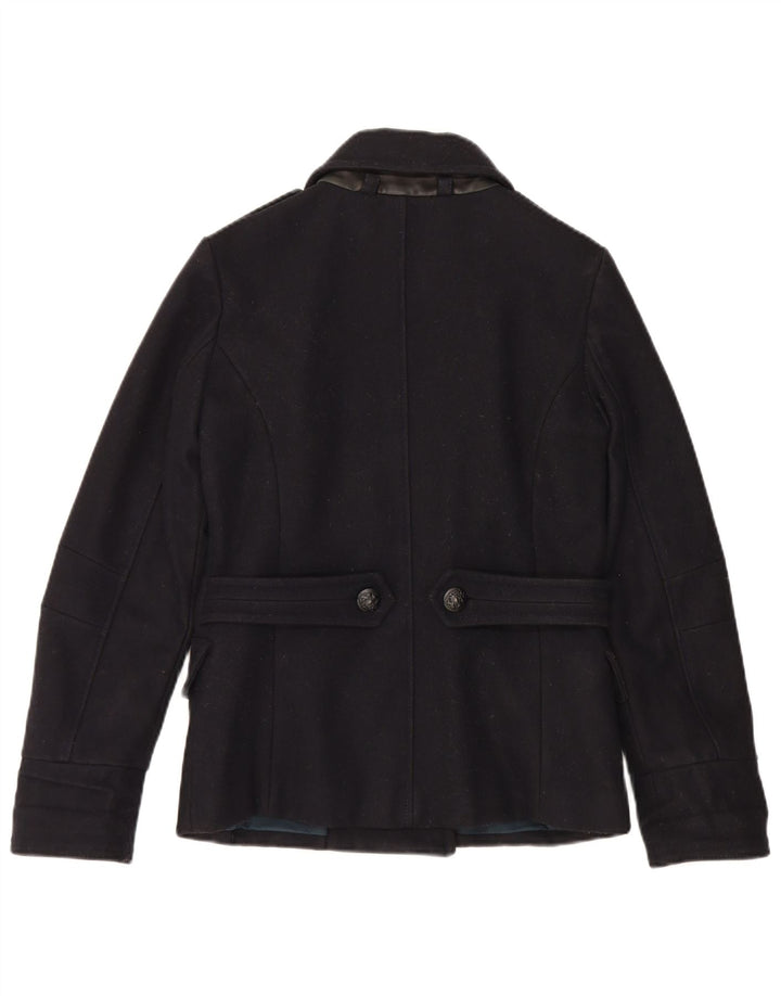 Massimo Rebecchi Damen Pea Coat IT 44 Mittelmarineblaue Wolle