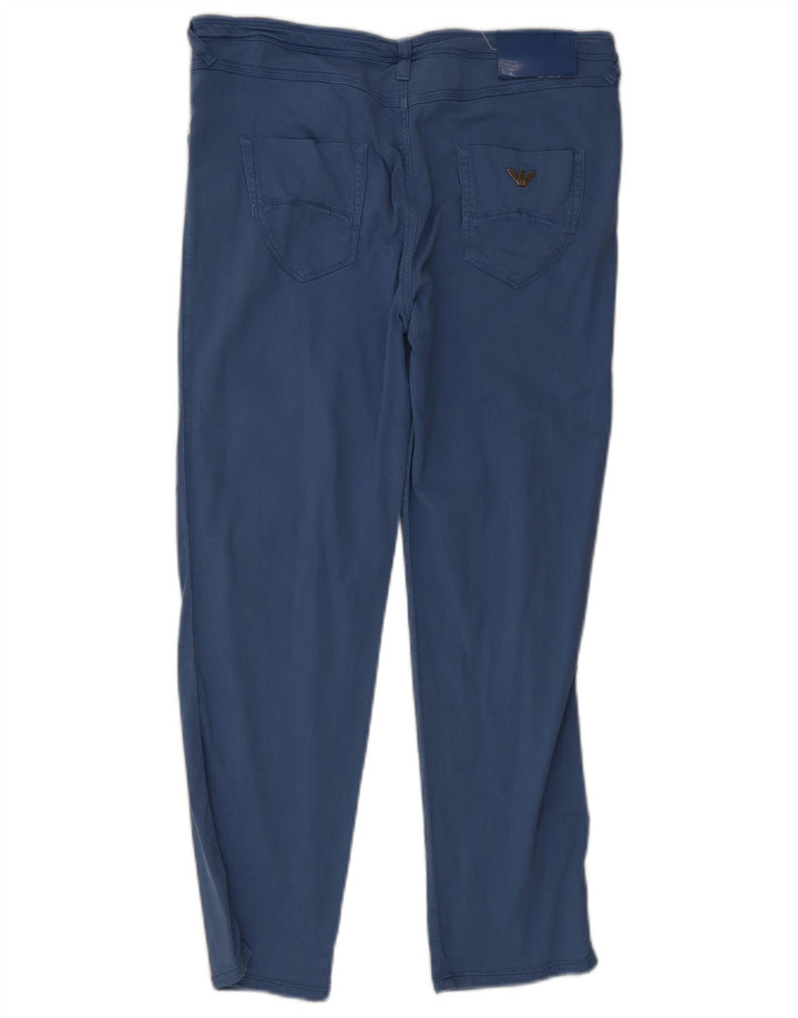 Armani Damen-Cropped-Jeans W31 L26 Blau Modal