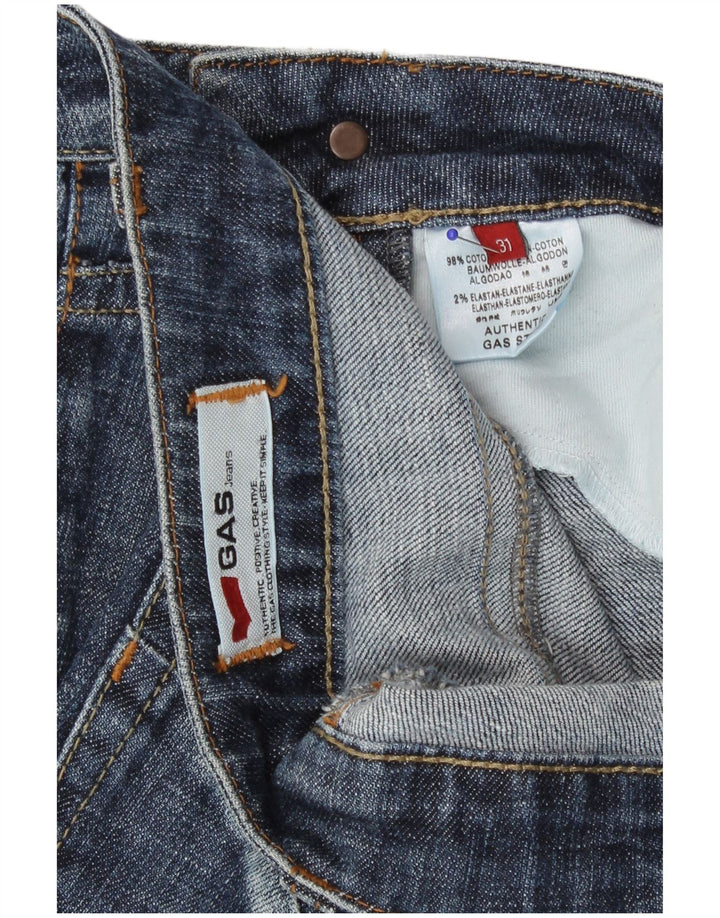 Gas Damen Slim Jeans W31 L29 Blaue Baumwolle