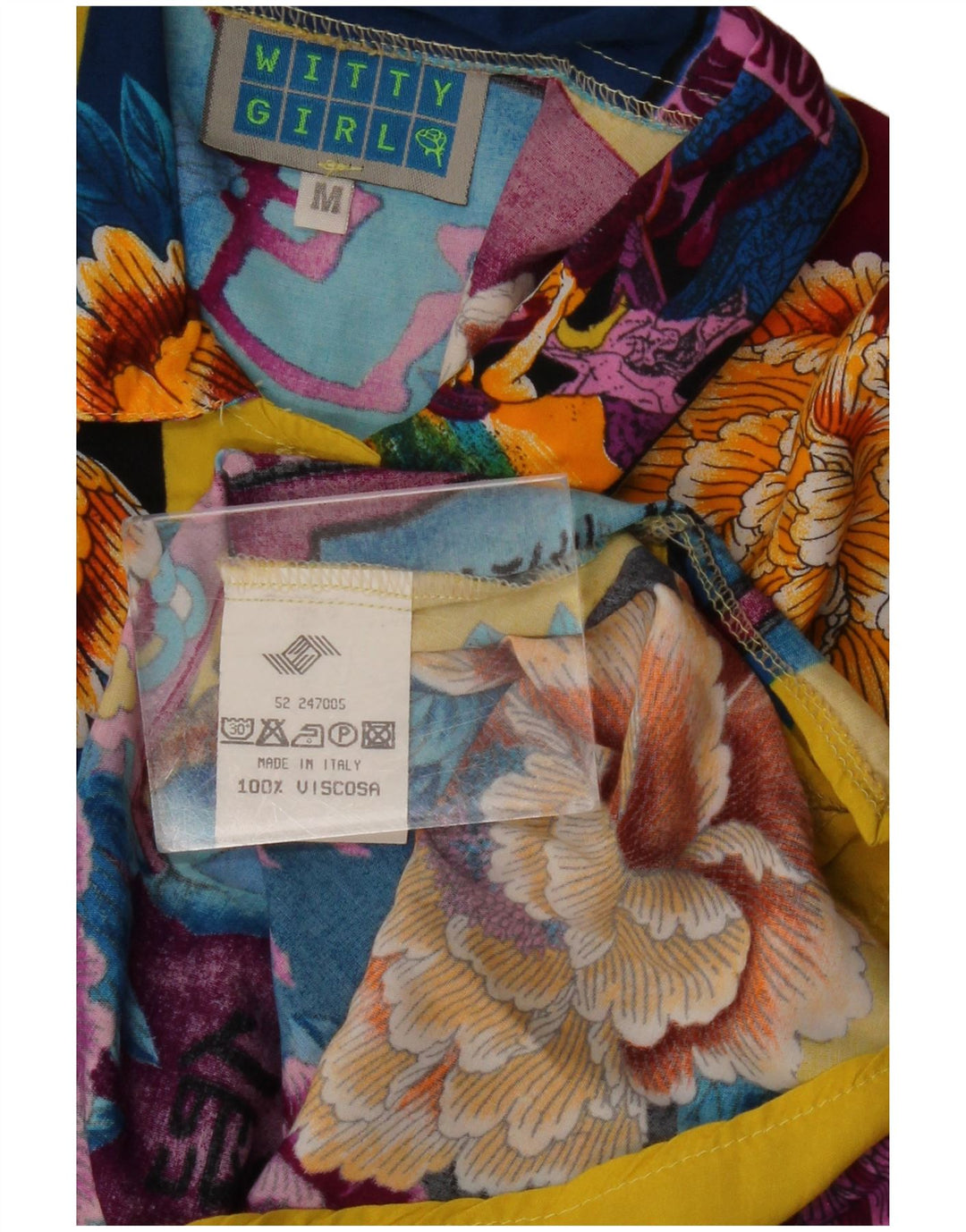 WITTY GIRL Damen-Hemdbluse in Übergröße, Größe M, mehrfarbig, Blumenmuster, UK 14