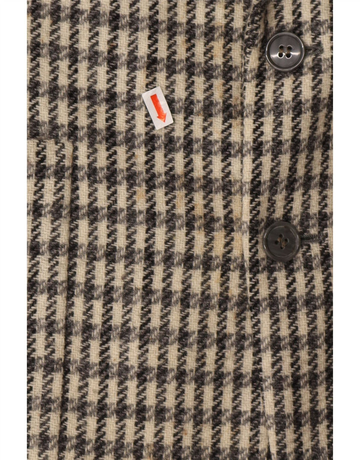 DEI FILZI Herren-Blazer mit 3 Knöpfen, IT 48, Mittelgrau mit Hahnentrittmuster