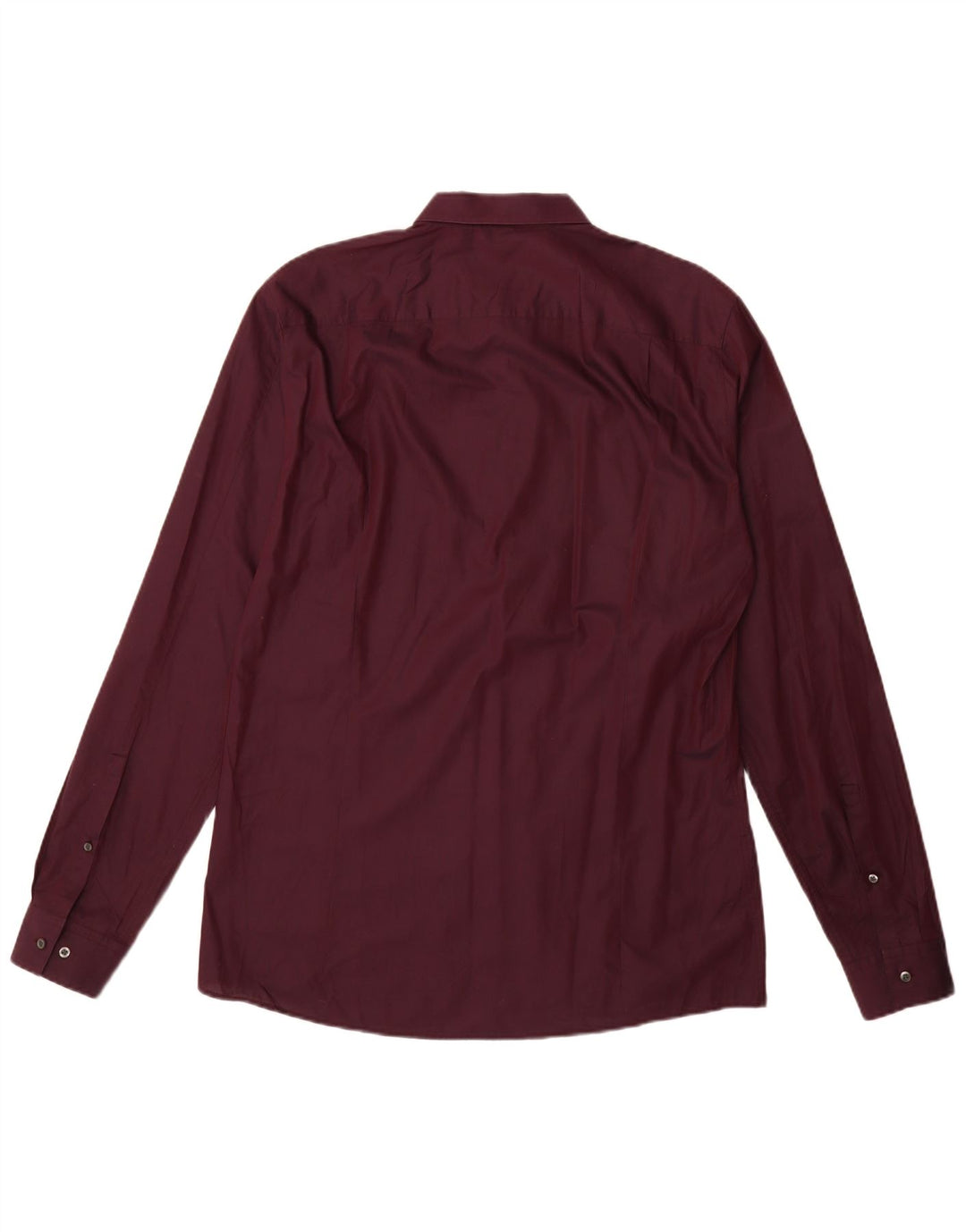 Hugo Boss Herren Slim Fit Hemd 2XL Burgund Baumwolle