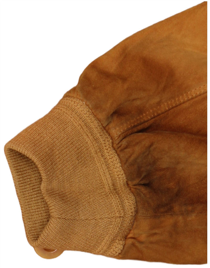 Vittorio Forti Herren-Bomberjacke aus Wildleder, IT 50, großes beiges Leder