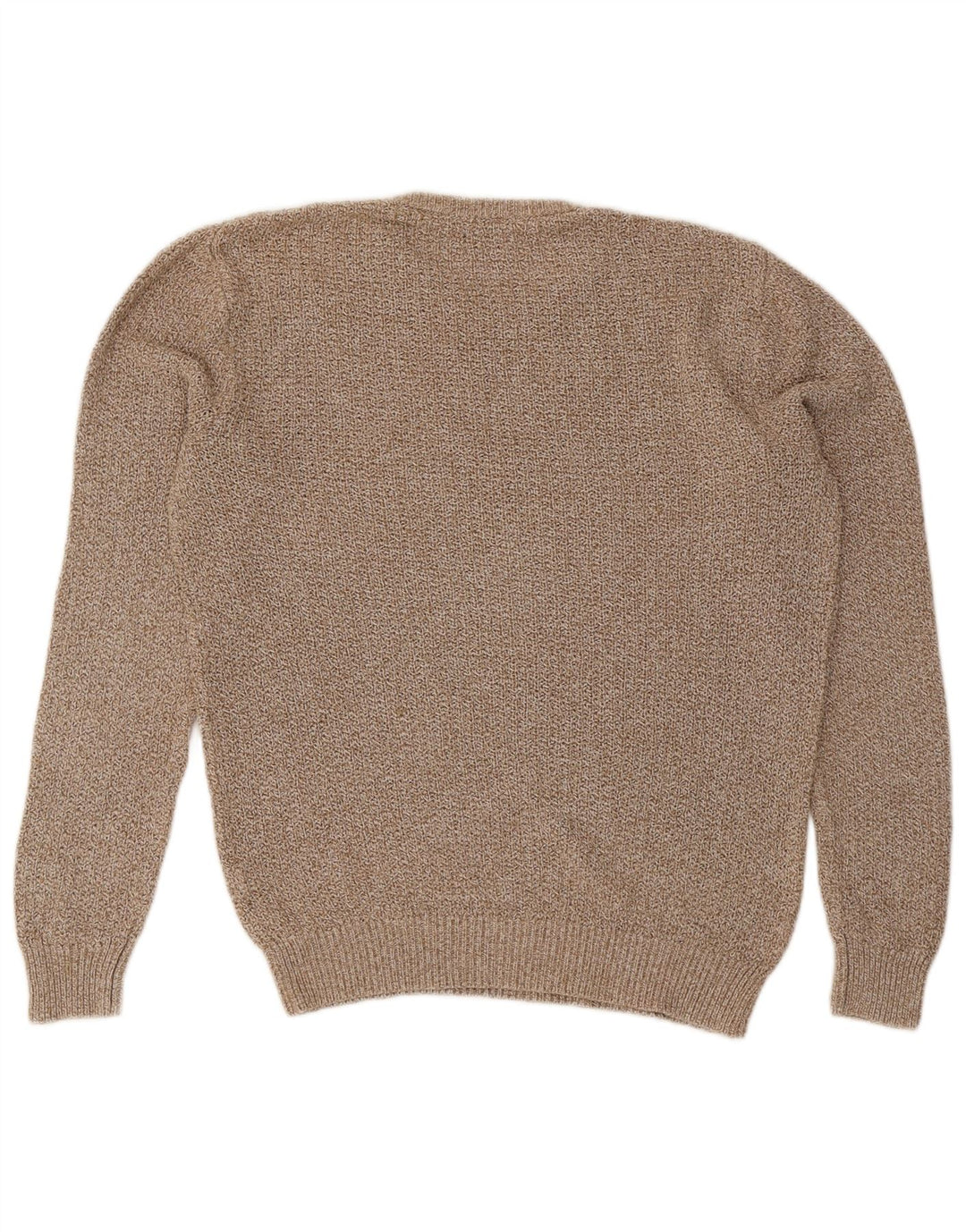 Zara Herren-Pullover mit Rundhalsausschnitt, Mittelbeige meliert