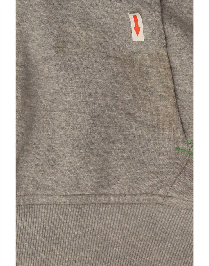 Puma Herren Graphic Ärmelloser Kapuzenpullover mit Reißverschluss, Größe S, Grau