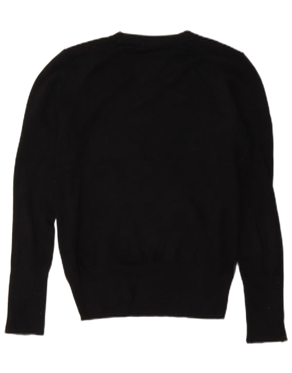 Zara Damen-Pullover mit Rundhalsausschnitt, Gr. 14, mittlere schwarze Viskose