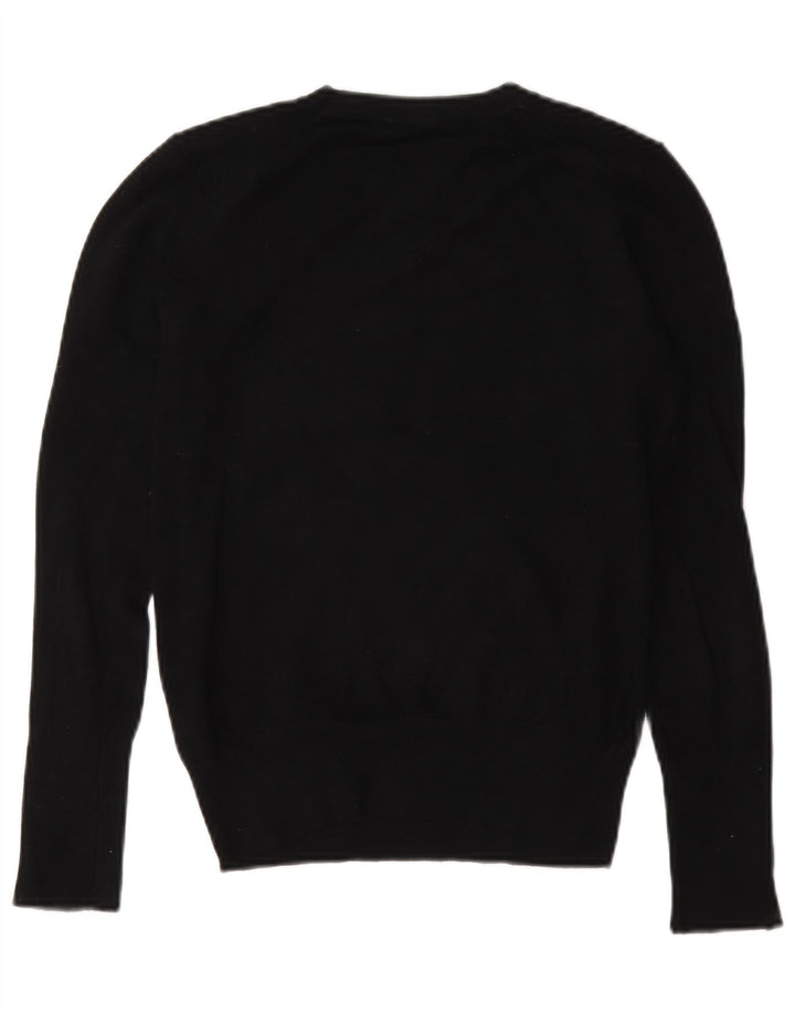 Zara Damen-Pullover mit Rundhalsausschnitt, Gr. 14, mittlere schwarze Viskose
