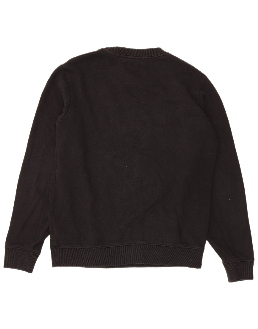 Guess Herren-Sweatshirt mit Grafik, Größe S, schwarze Baumwolle
