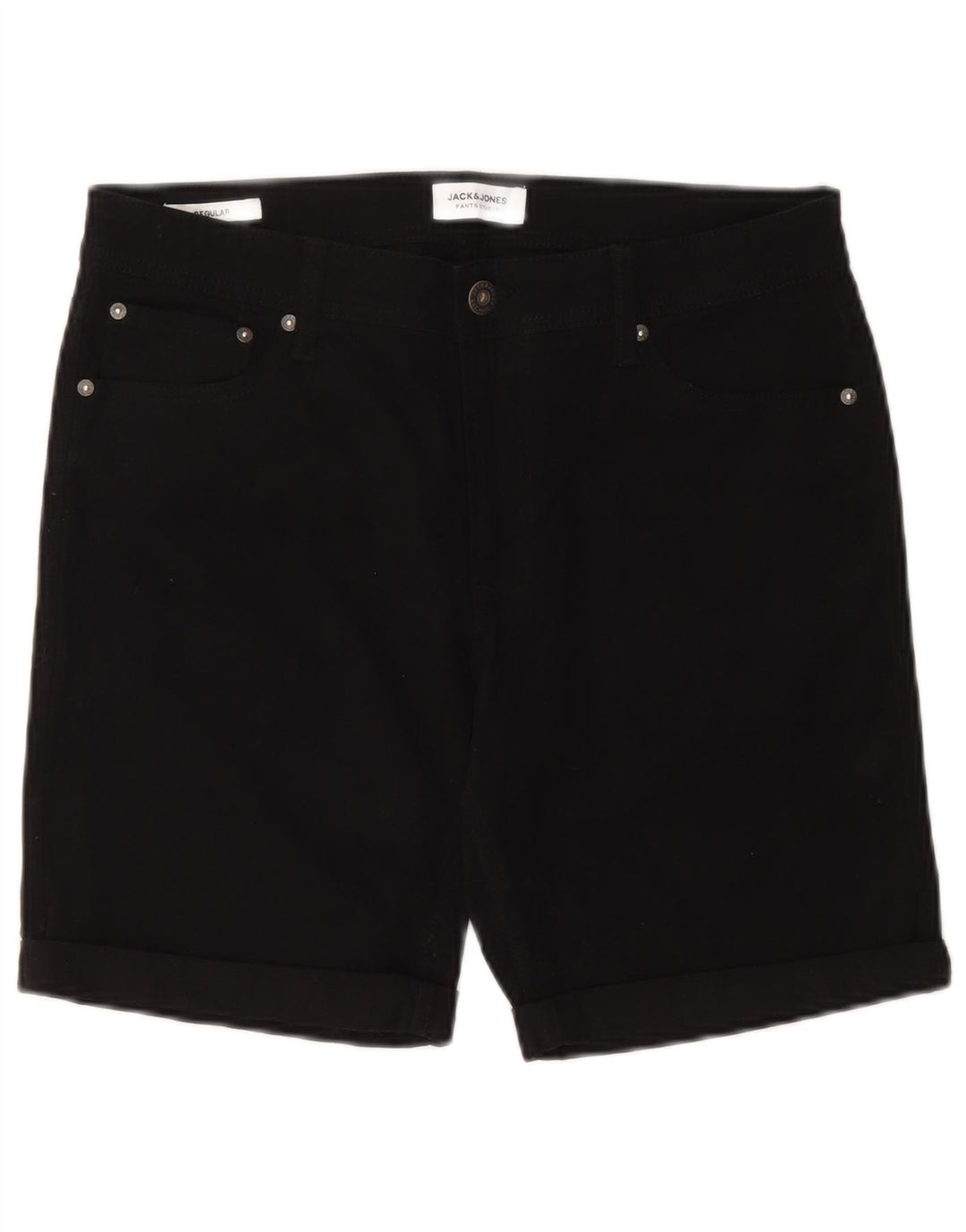 Jack & Jones Herren Regular Casual Shorts Medium W32 Schwarz Baumwolle