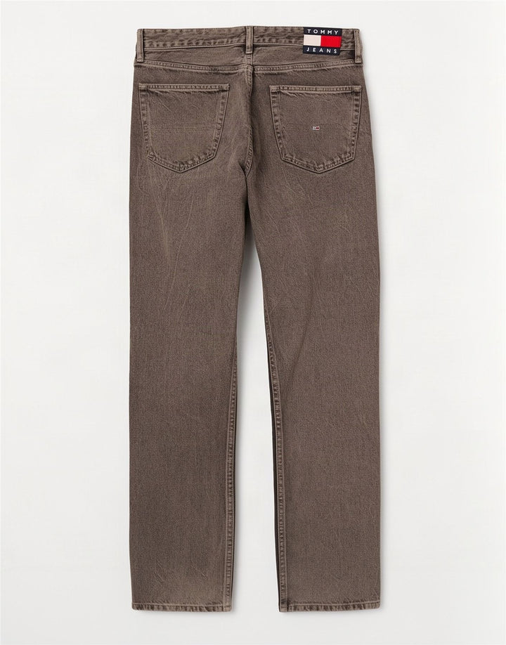 Tommy Hilfiger Herren Straight Jeans W33 L32 Graue Baumwolle