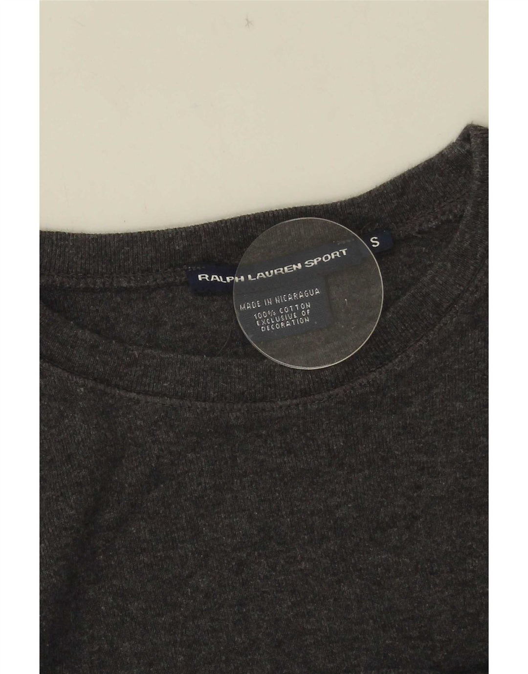 Ralph Lauren Damen Top Langarm UK 10 Small Graue Baumwolle