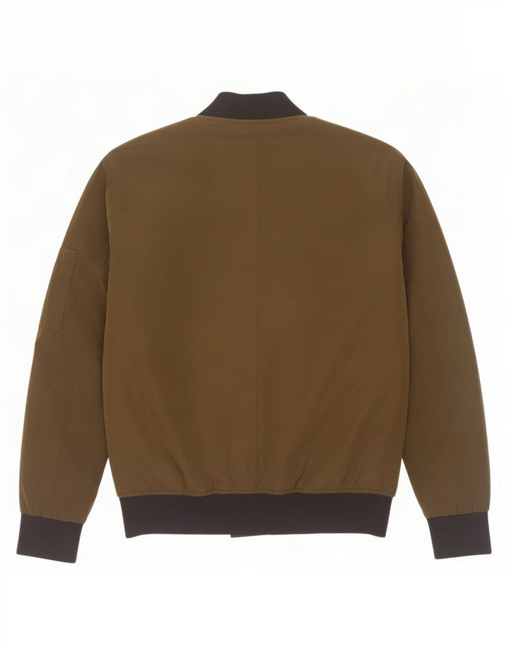 Zara Herren Bomberjacke UK 38 Medium Khaki Colourblock Polyester