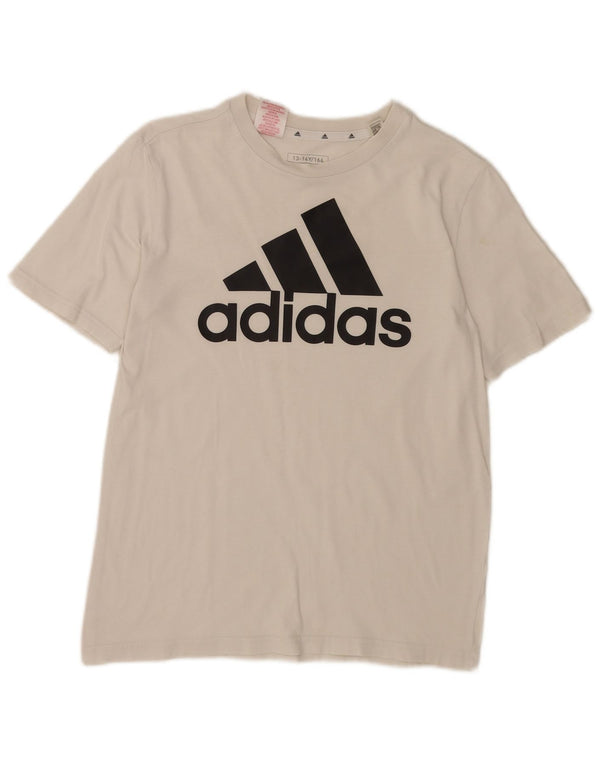 Adidas Mädchen Grafik T-Shirt Top 13-14 Jahre Weiß