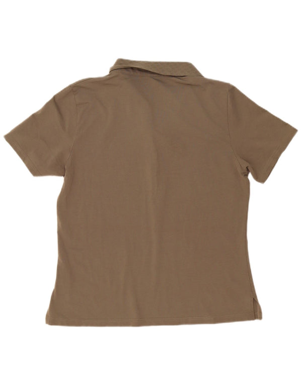 Renato Balestra Damen Poloshirt UK 20 2XL Khaki Baumwolle