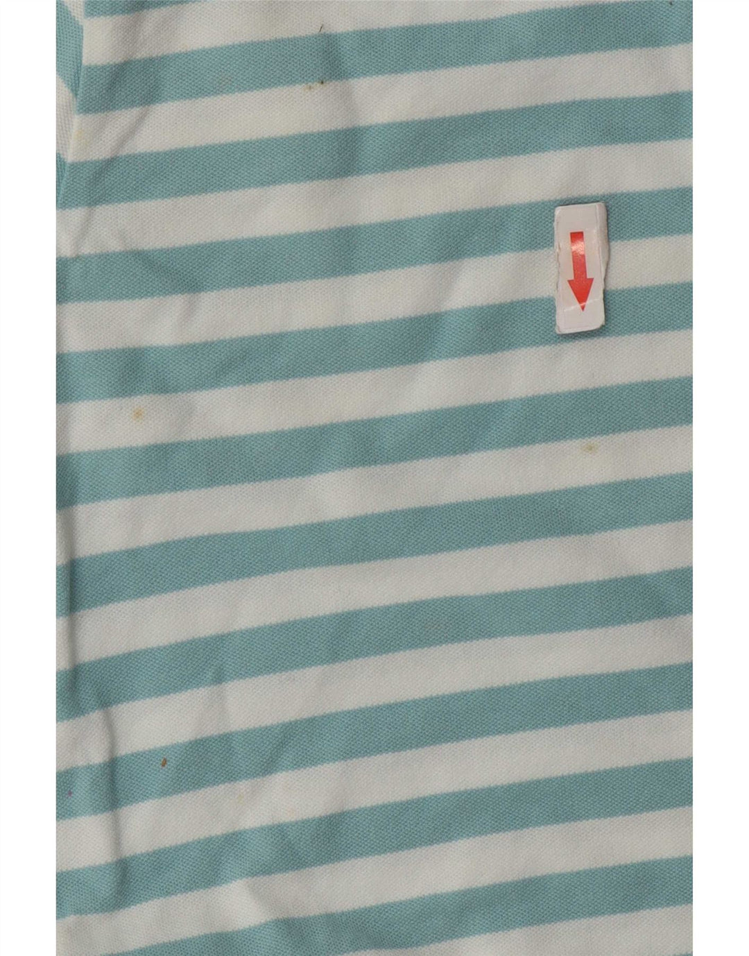 Slam Damen Poloshirt UK 14 Mittelblau gestreift aus Baumwolle