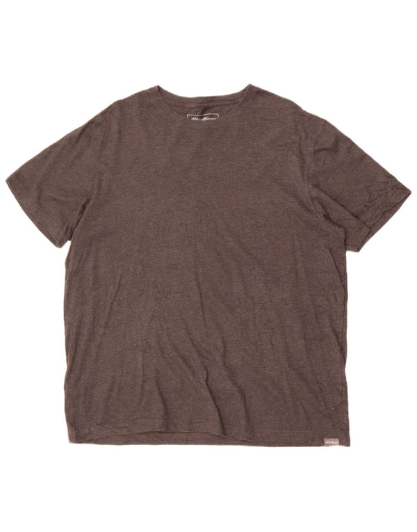 Eddie Bauer Herren T-Shirt Top Large Grau Baumwolle