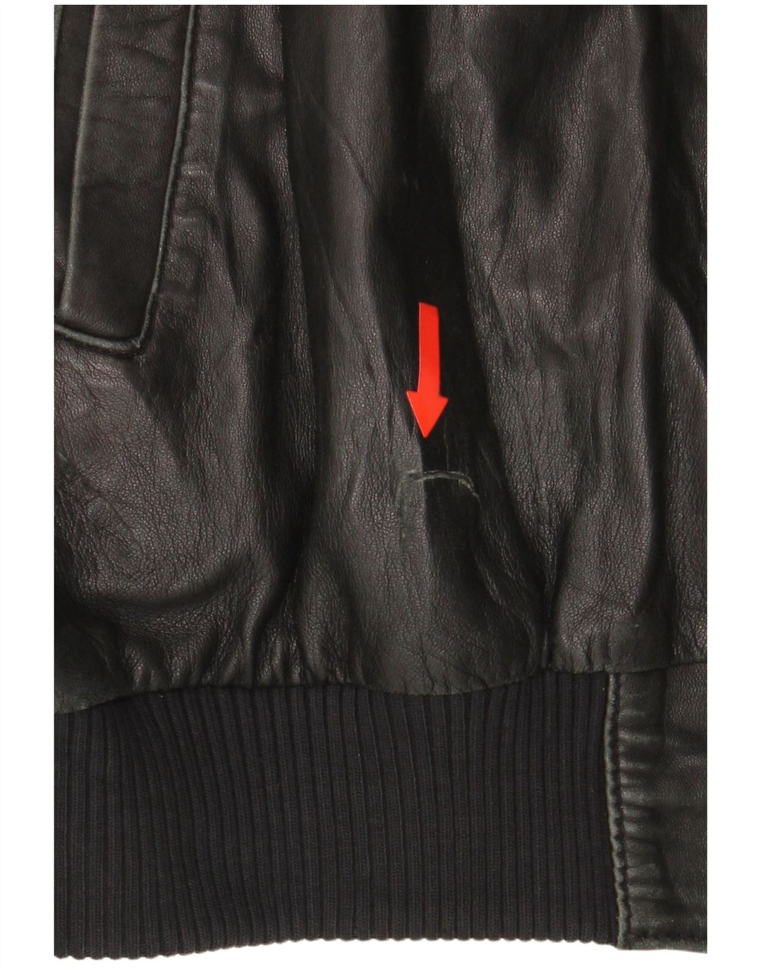 John and Son's Herren-Lederjacke, UK 38, mittelschwarzes Leder