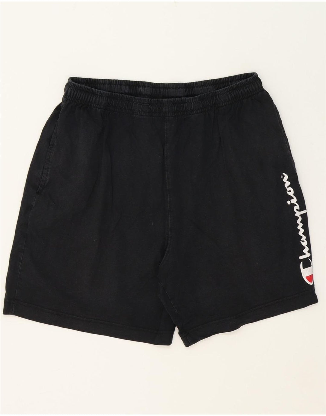 CHAMPION Mens Graphic Sport Shorts 2XL Black Cotton Vintage Champion and Second-Hand Champion from Messina Hembry 
