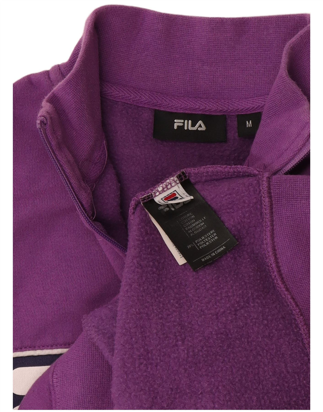 Fila Damen-Trainingsanzugoberteil mit Grafik, UK 12, mittelviolett, Farbblock