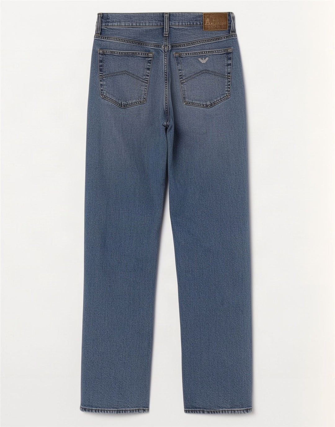 Armani Herren Straight Jeans W32 L32 Blaue Baumwolle