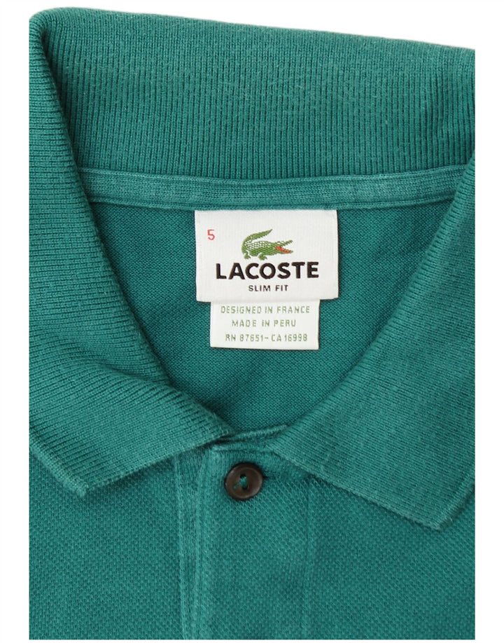 LACOSTE Herren-Poloshirt mit schmaler Passform, Größe 5, große grüne Baumwolle