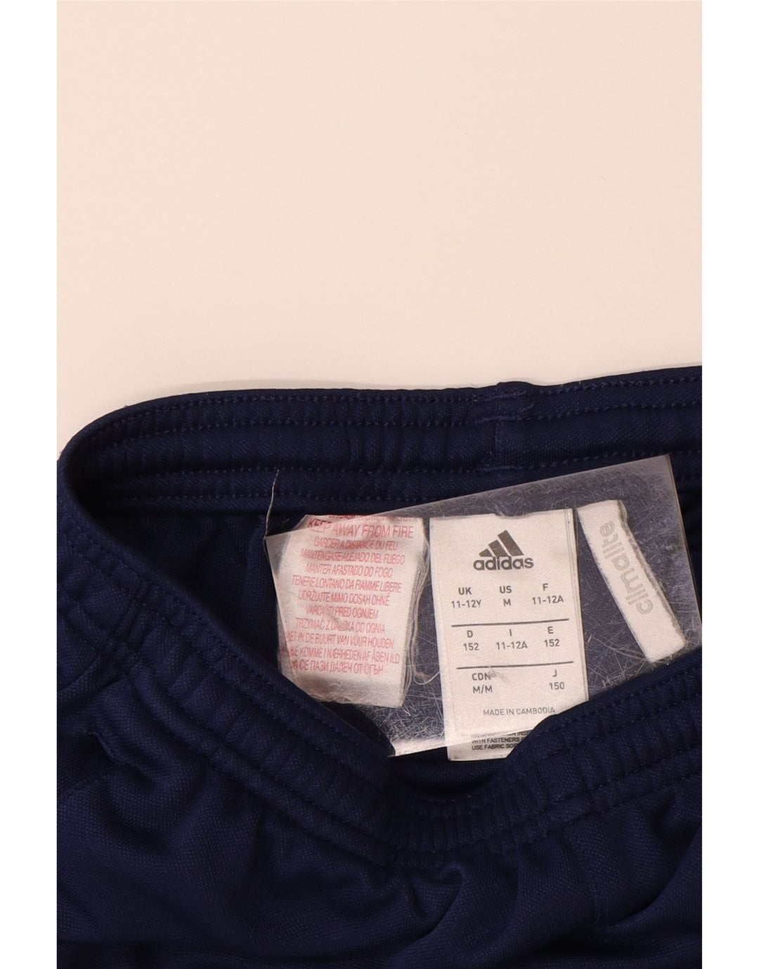ADIDAS Climalite-Trainingshose für Jungen, 11–12 Jahre, marineblaues Polyester