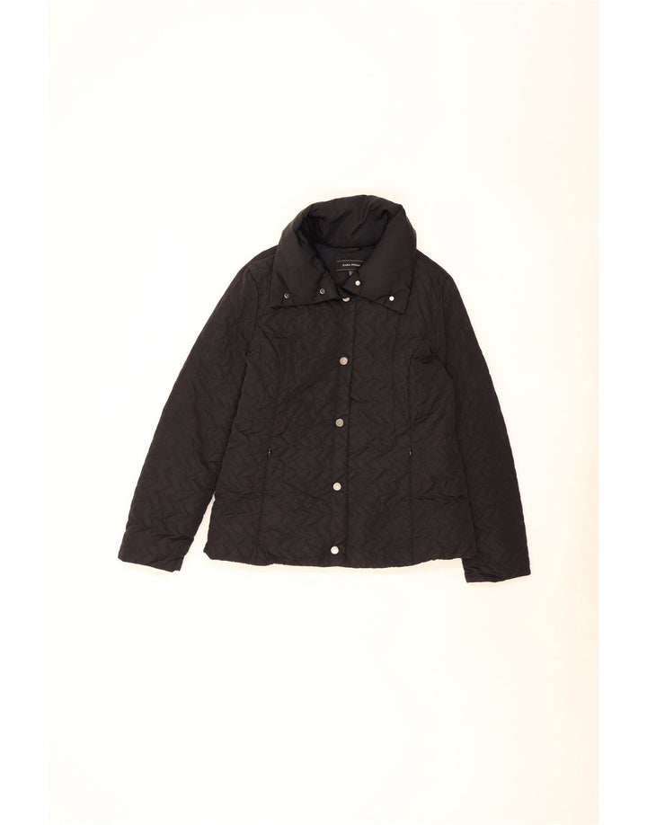 Zara Damen Steppjacke UK 16 Large Schwarz Polyester