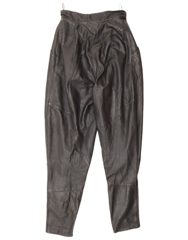 Vintage Damen Hose mit hoher Taille EU 36 Small W26 L30 Schwarz