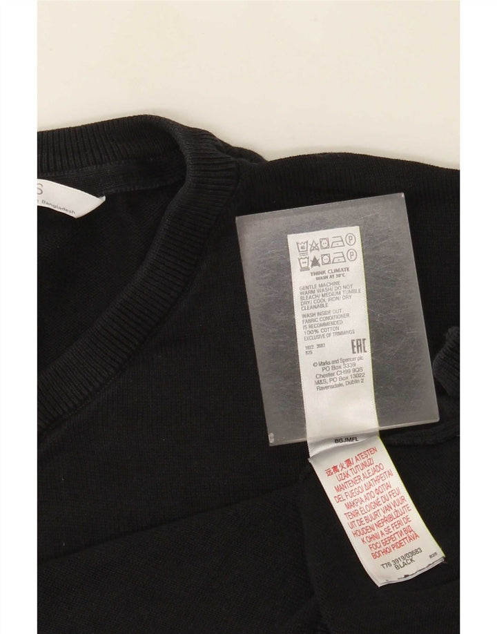 Marks & Spencer Jungen-Sweatshirt, Pullover, 12–13 Jahre, schwarze Baumwolle