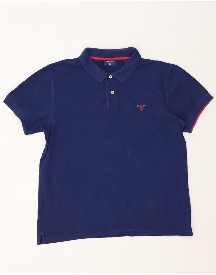 Gant Herren-Poloshirt, groß, marineblau, Baumwolle