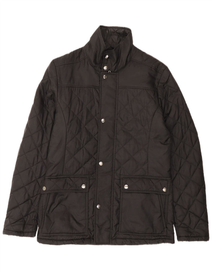 Reiss Herren Steppjacke UK 36 Small Schwarz Nylon