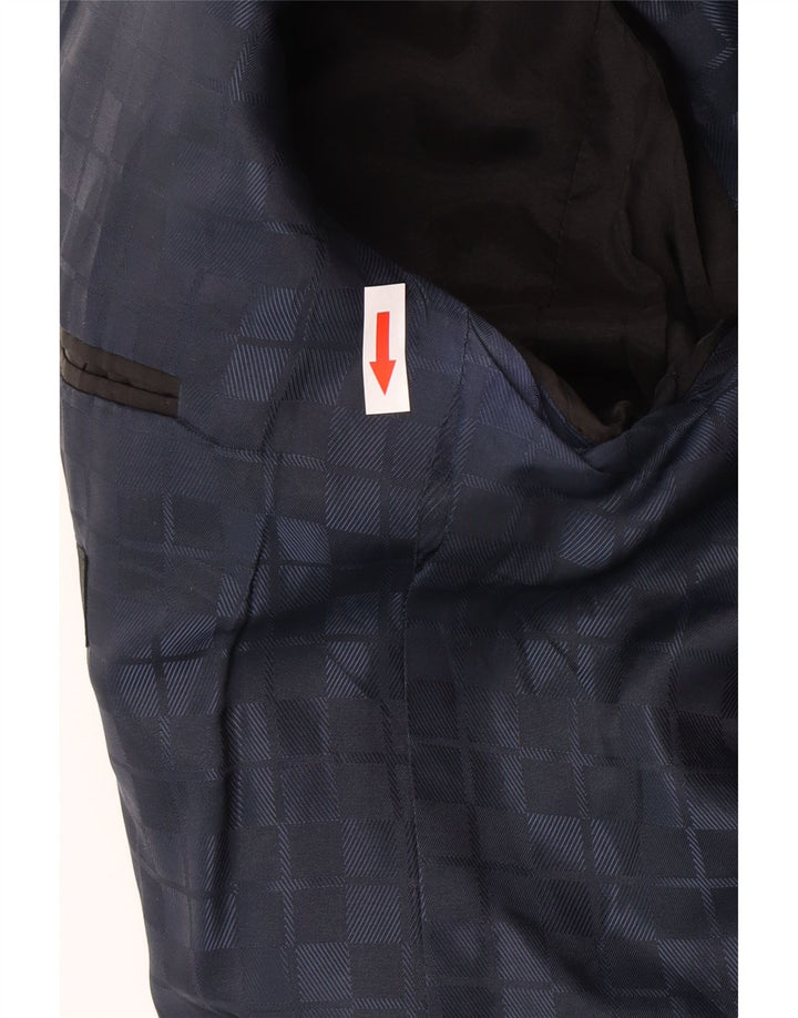 Hugo Boss Herren-Blazer mit 2 Knöpfen, UK 42, XL, Marineblau mit Hahnentrittmuster