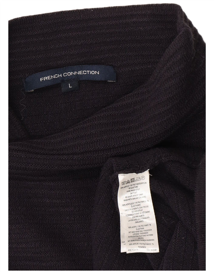 FRENCH CONNECTION Rollkragenpullover für Damen, Gr. 16, Schwarz