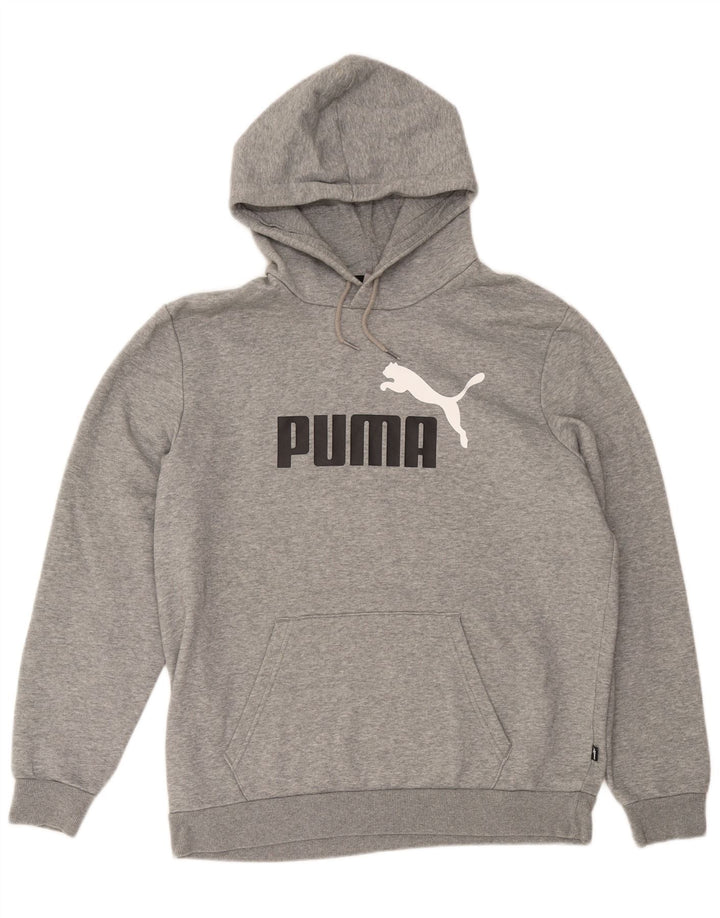 Puma Herren Graphic Hoodie Pullover Large Grau meliert