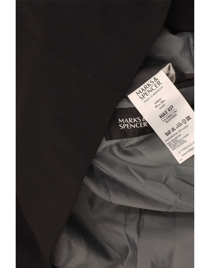 Marks & Spencer Herren-Blazer, kurz, 3 Knöpfe, Gr. 38, mittelschwarz