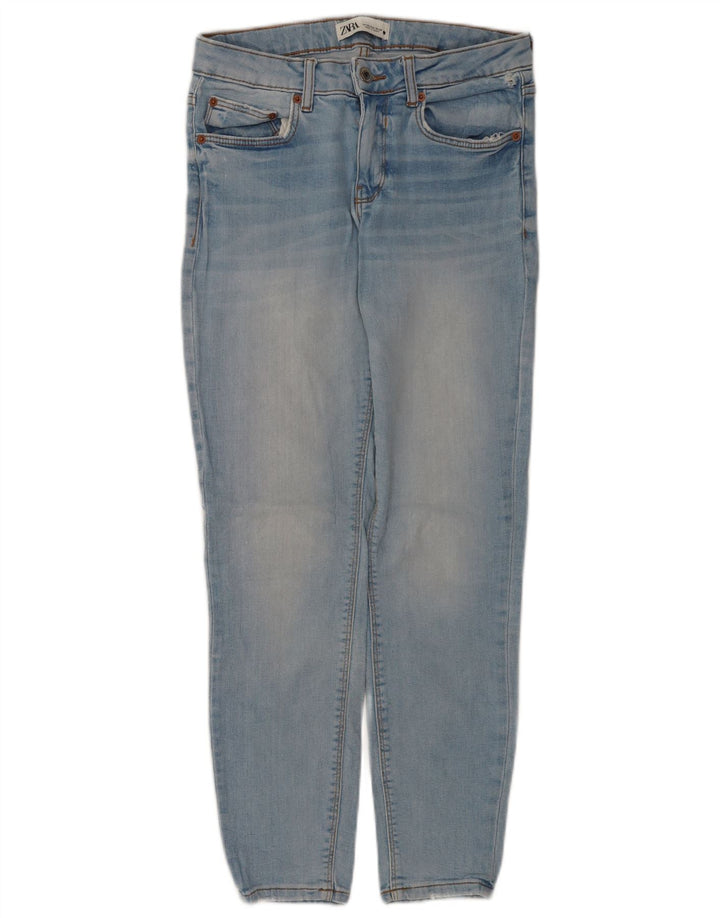 Zara Damen Slim Jeans EU 38 Small W28 L27 Blaue Baumwolle