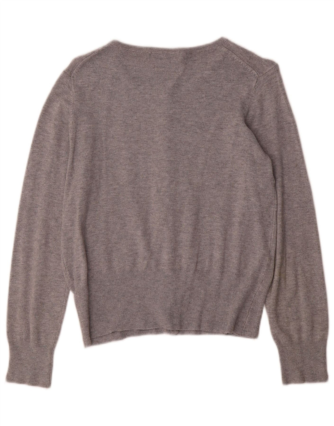 Marks & Spencer Damen-Stretch-Cardigan-Pullover UK 10 Small Grau meliert