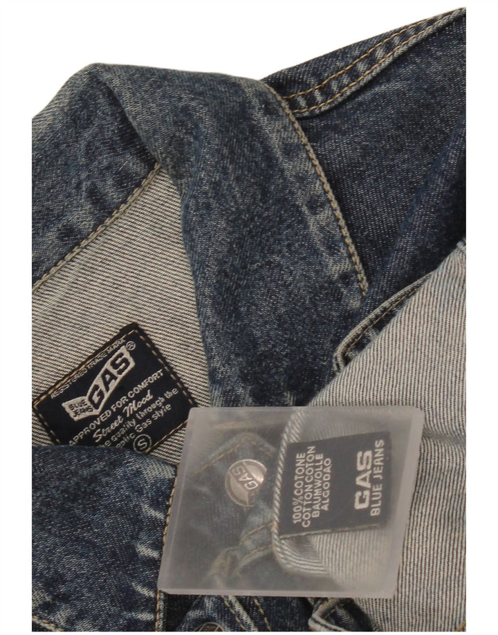Gas Damen Street Mood Crop Denim Jacke UK 10 Small Blau Baumwolle
