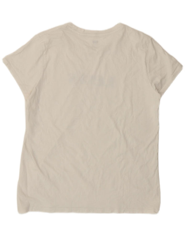 Levi's Damen Grafik-T-Shirt-Oberteil UK 16 Large Weiß