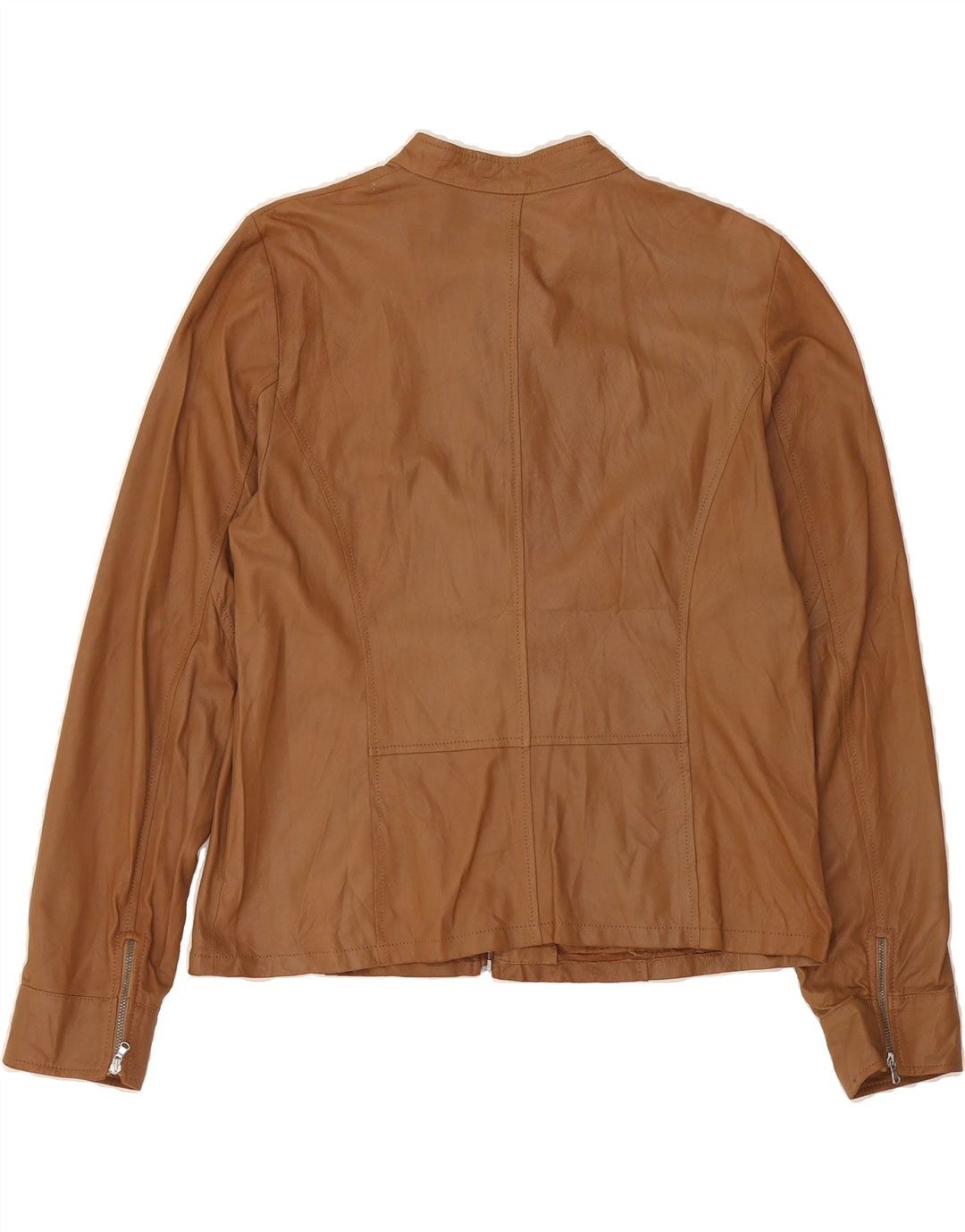 VINTAGE Womens Leather Jacket UK 14 Large Brown Vintage Vintage and Second-Hand Vintage from Messina Hembry 