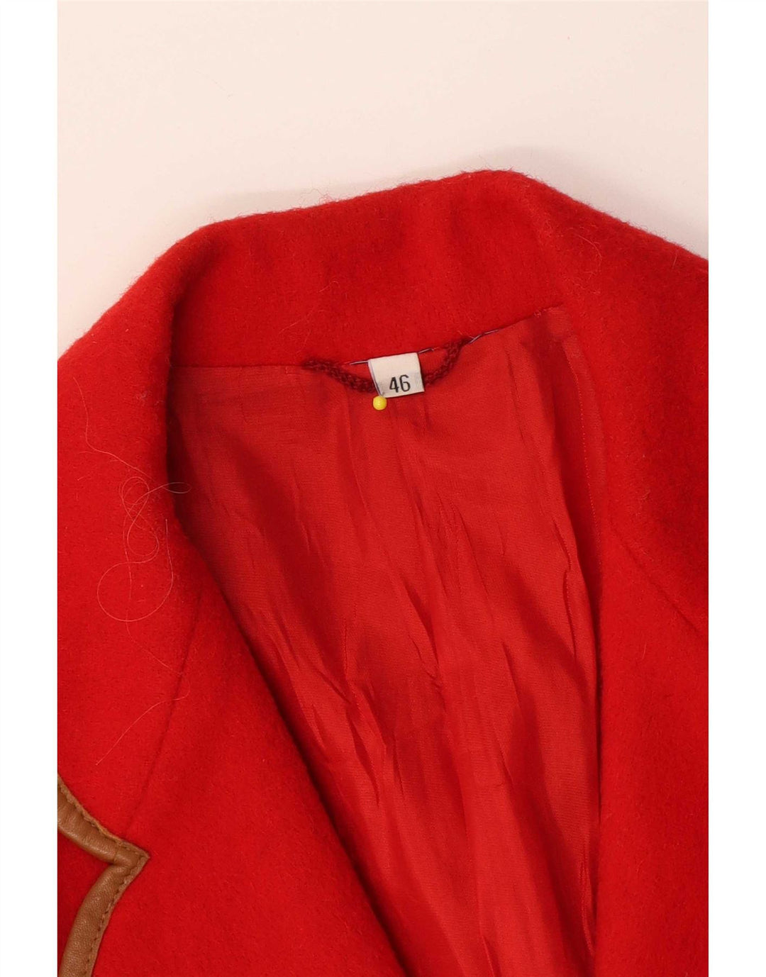 Vintage Damen 2-Knopf-Blazerjacke IT 46 Groß Rot