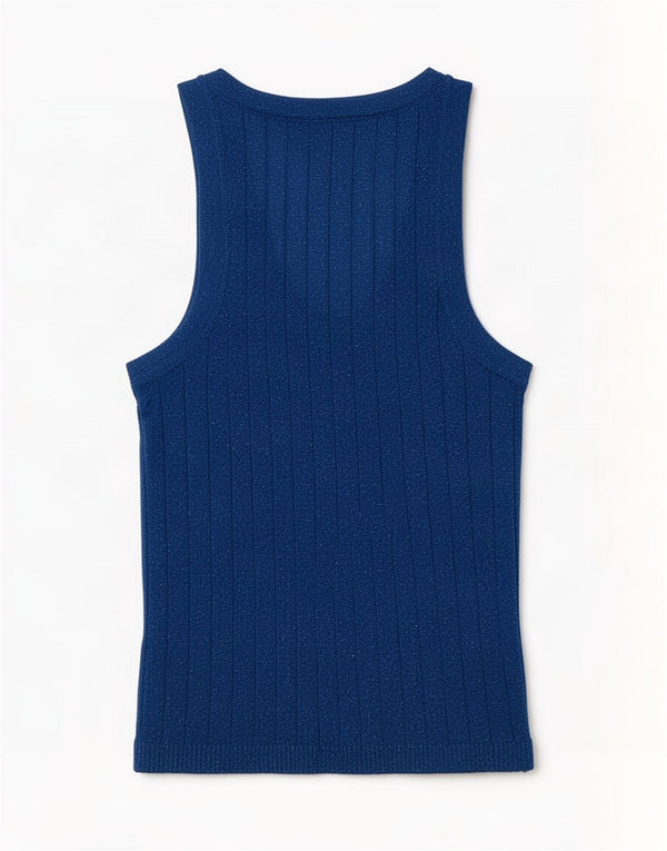 Zara Damen Weste Top UK 4 XS Blau gefleckte Viskose