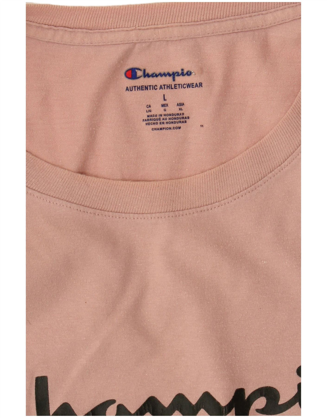 Champion Herren T-Shirt mit Grafik, Größe L, Rosa