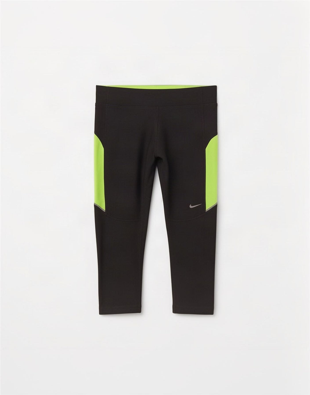 Nike Womens Dri Fit Capri-Leggings UK 10 Small Graues Colourblock-Polyester