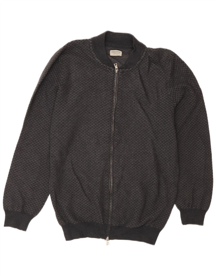 Falconeri Herren Strickjacke IT 54 XL Graue Wolle