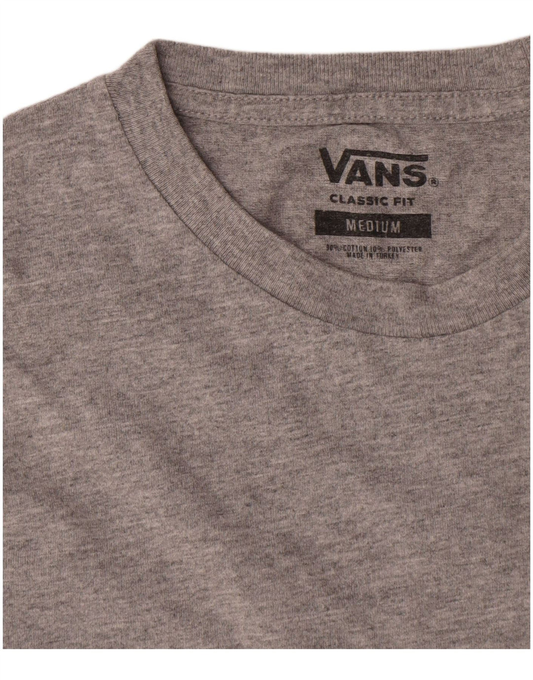 Vans Herren-Oberteil mit klassischer Passform, langärmelig, mittelgrau gefleckte Baumwolle