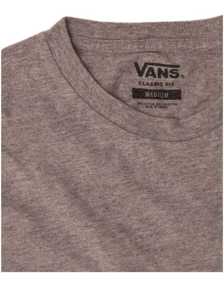 Vans Herren-Oberteil mit klassischer Passform, langärmelig, mittelgrau gefleckte Baumwolle