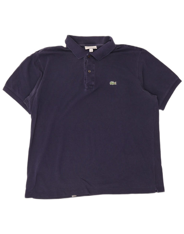 Lacoste Herren-Poloshirt mit klassischer Passform, Größe 6 XL, marineblaue Baumwolle
